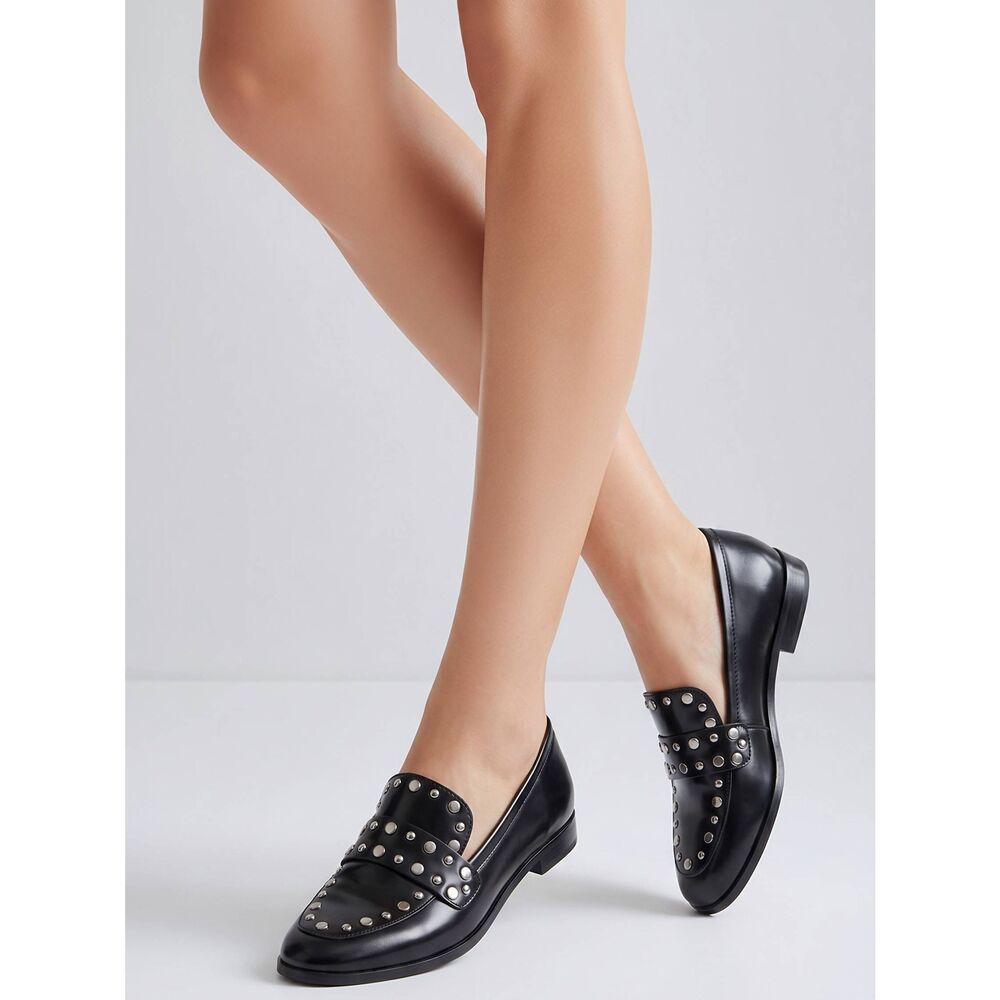 🔥NIB Marc Fisher Zimma Studded Leather Loafers Size 7.5